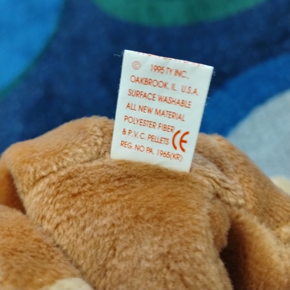 -Ty Beanie Babies Bongo The Monkey Tan Tail - 10" - Picture 8 of 17